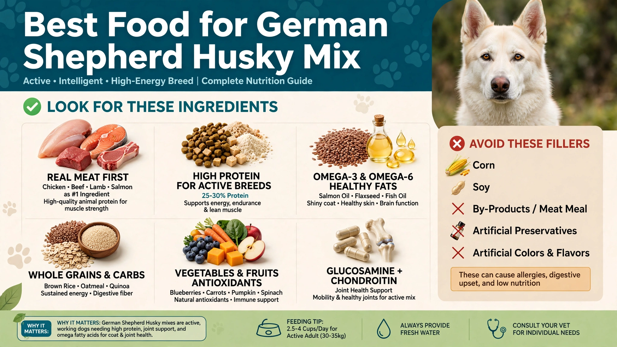 Best Food for a German Shepherd Husky Mix