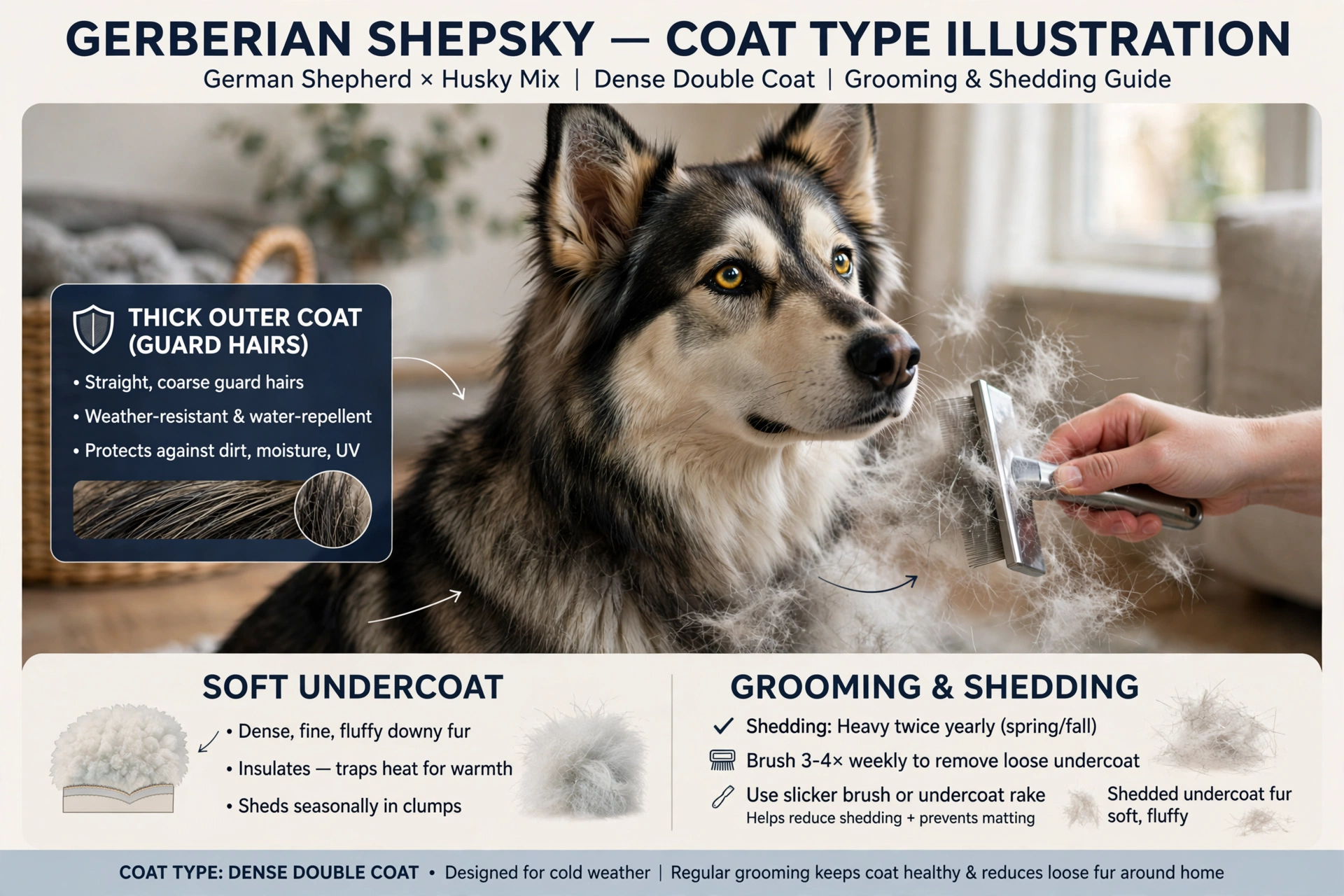 Gerberian Shepsky coat type