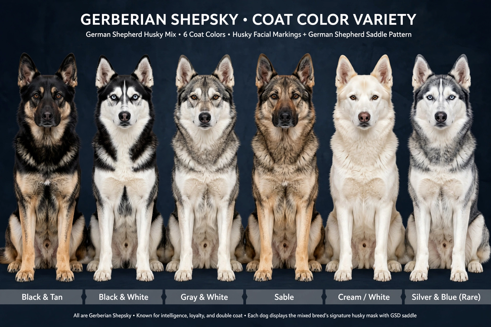 German Shepherd Husky Mix coat colors