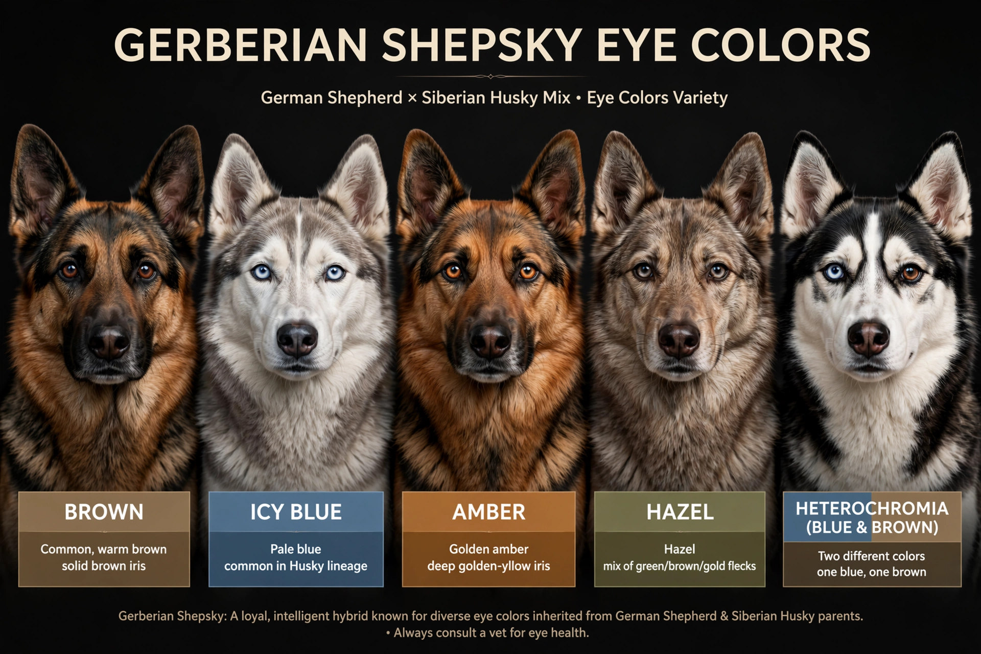 German Shepherd Husky Mix eye colors