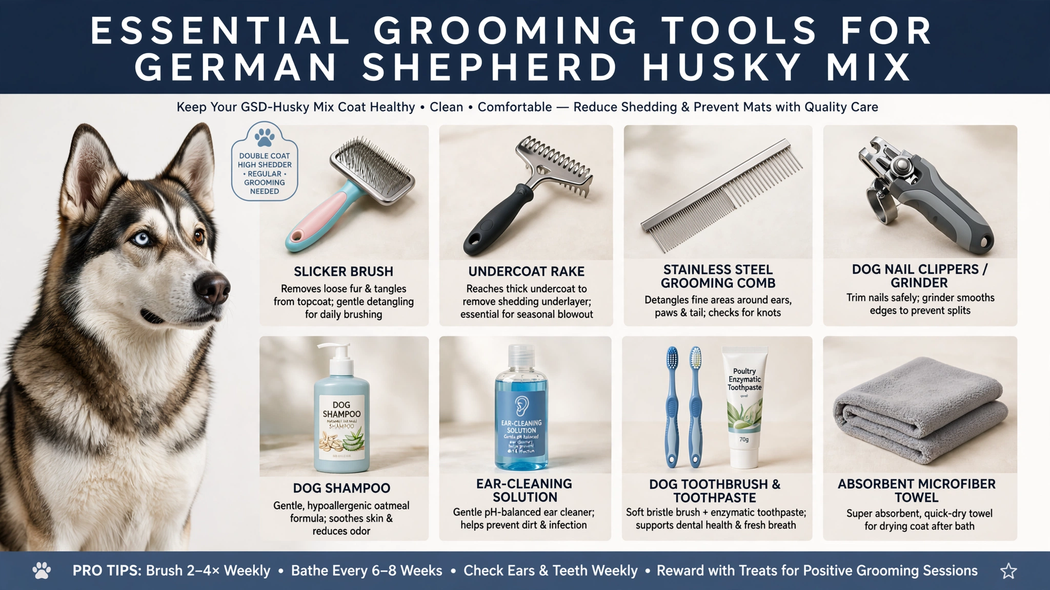 German_Shepherd_Husky_Mix_grooming_tools