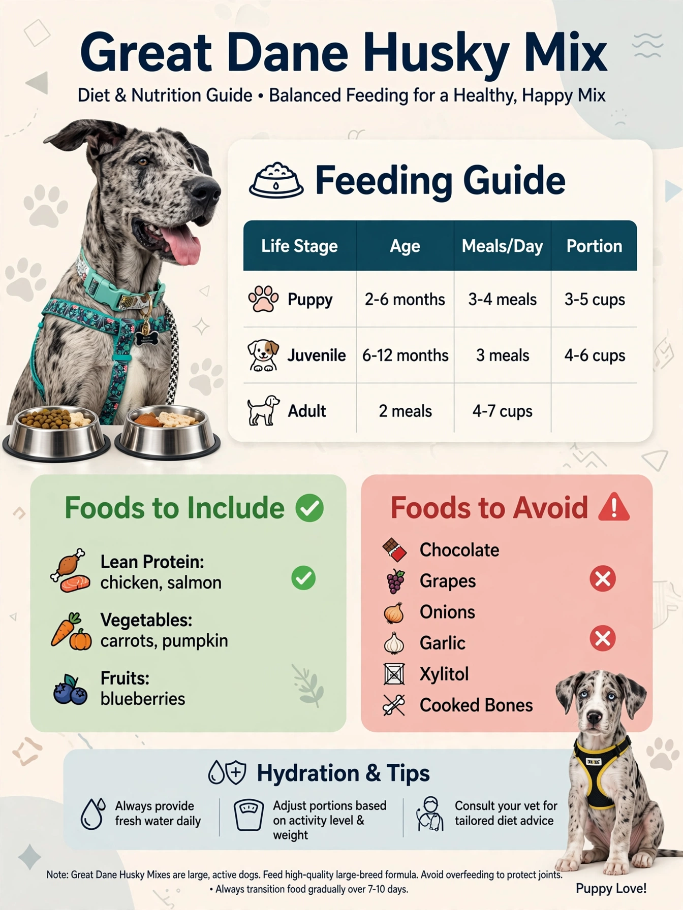 Great Dane Husky Mix Feeding Guide