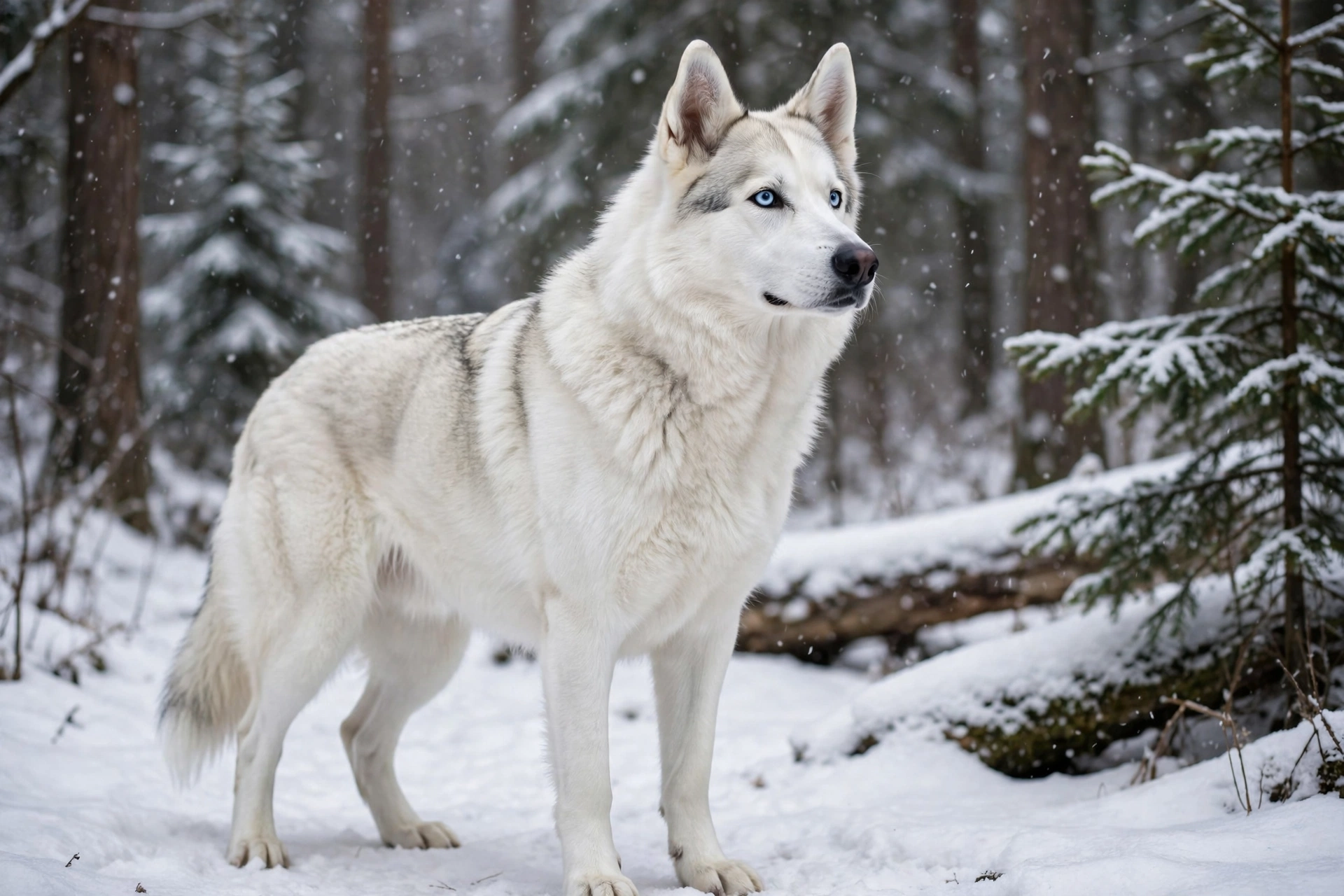 gerberian_shepsky_snowy_forest