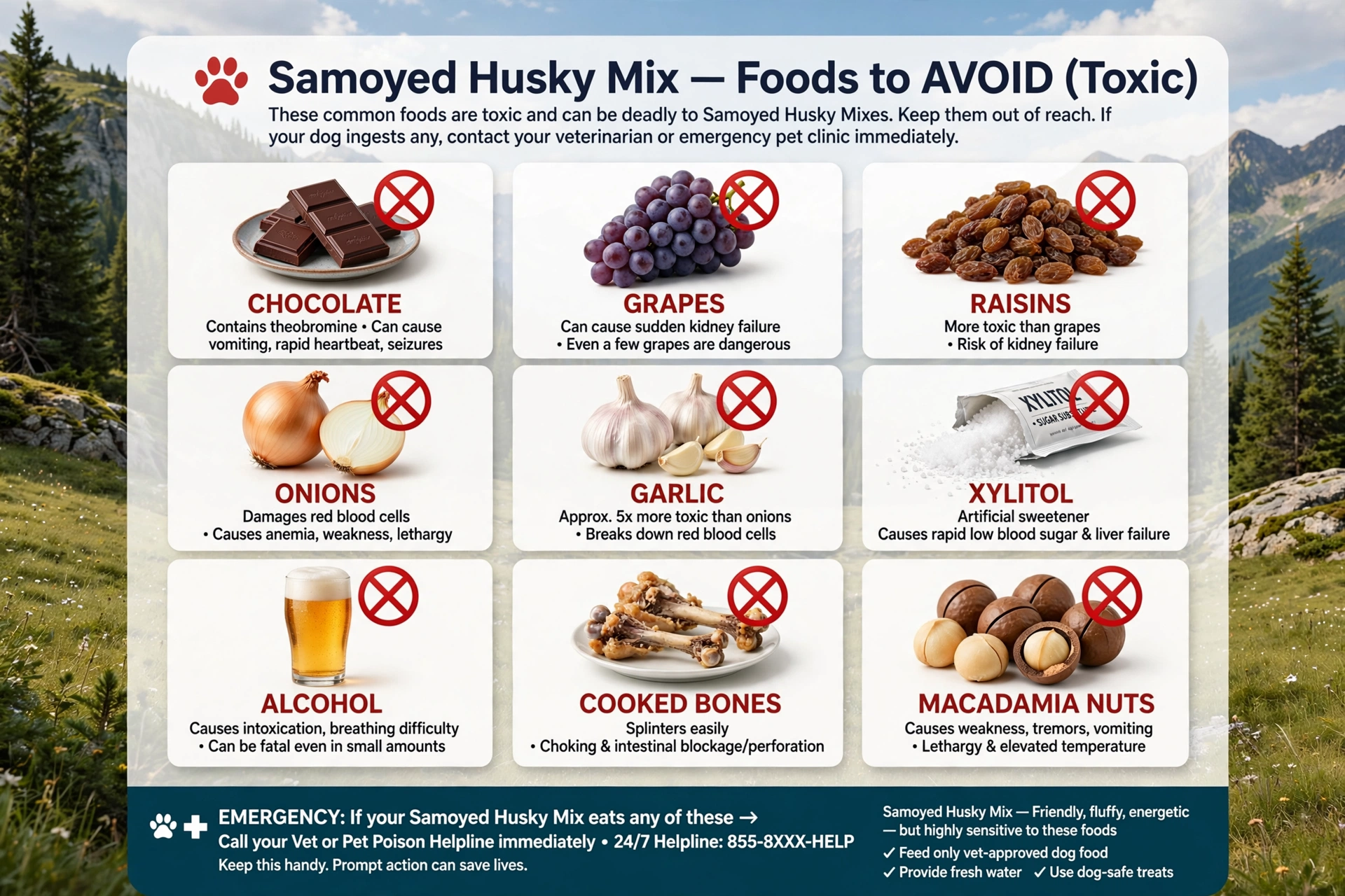 samoyed_husky_mix_toxic_foods_infographic samoyed_husky_mix_toxic_foods