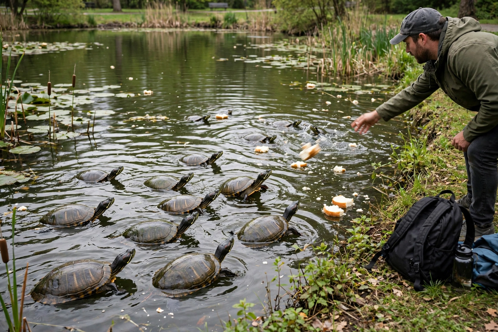 turtles_swimming_toward_bread turtles_swimming_toward_bread