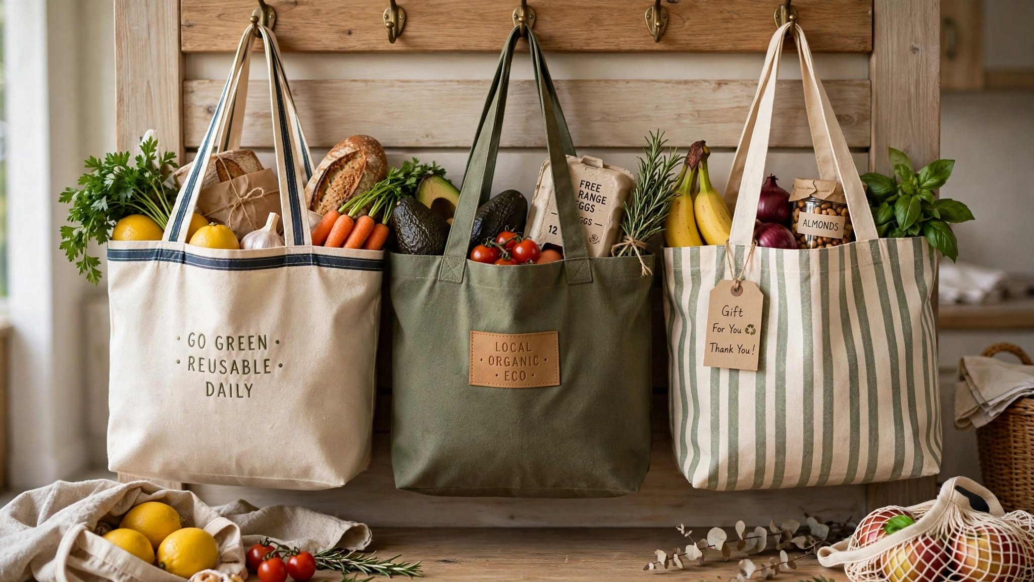 Stylish reusable tote bags for everyday shopping