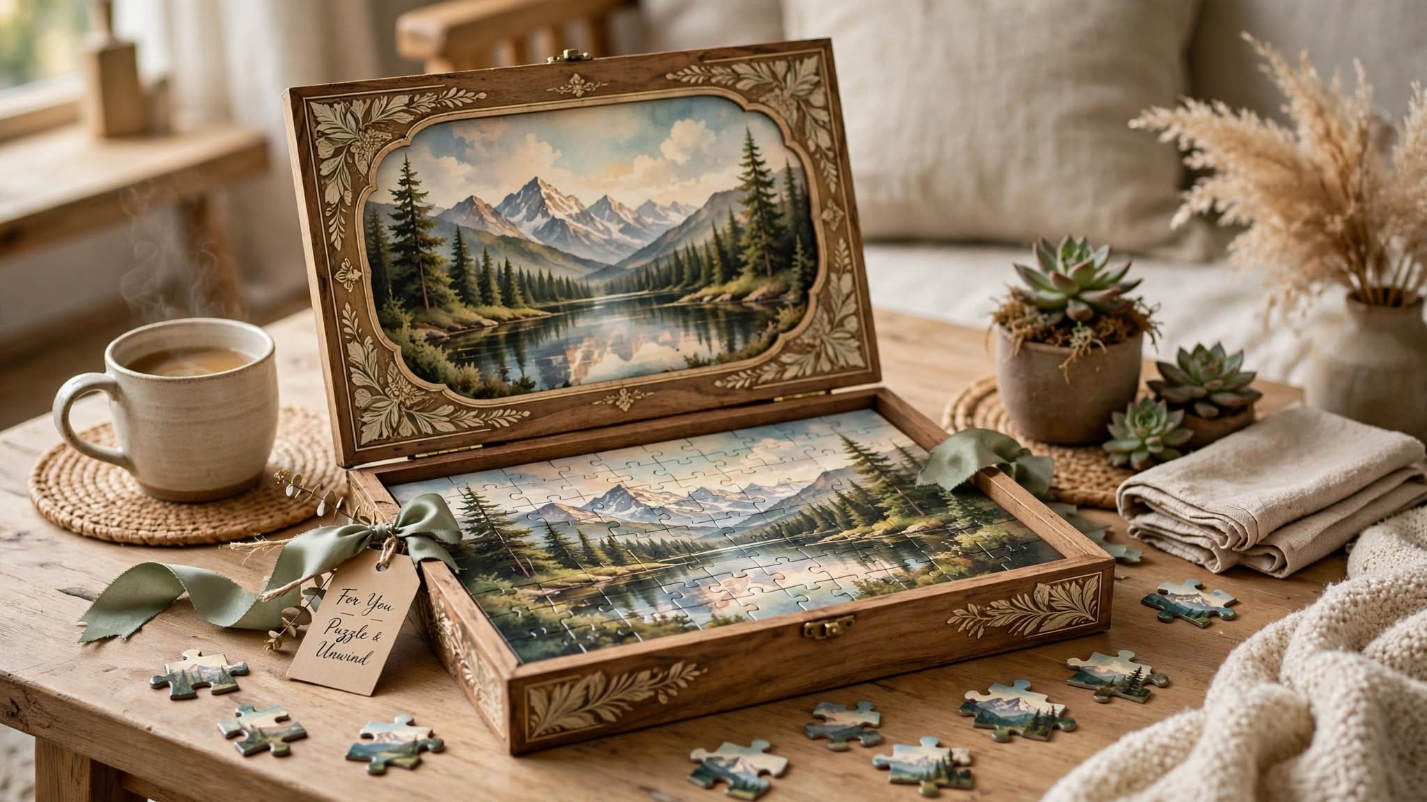 Beautiful decorative puzzle with artistic design