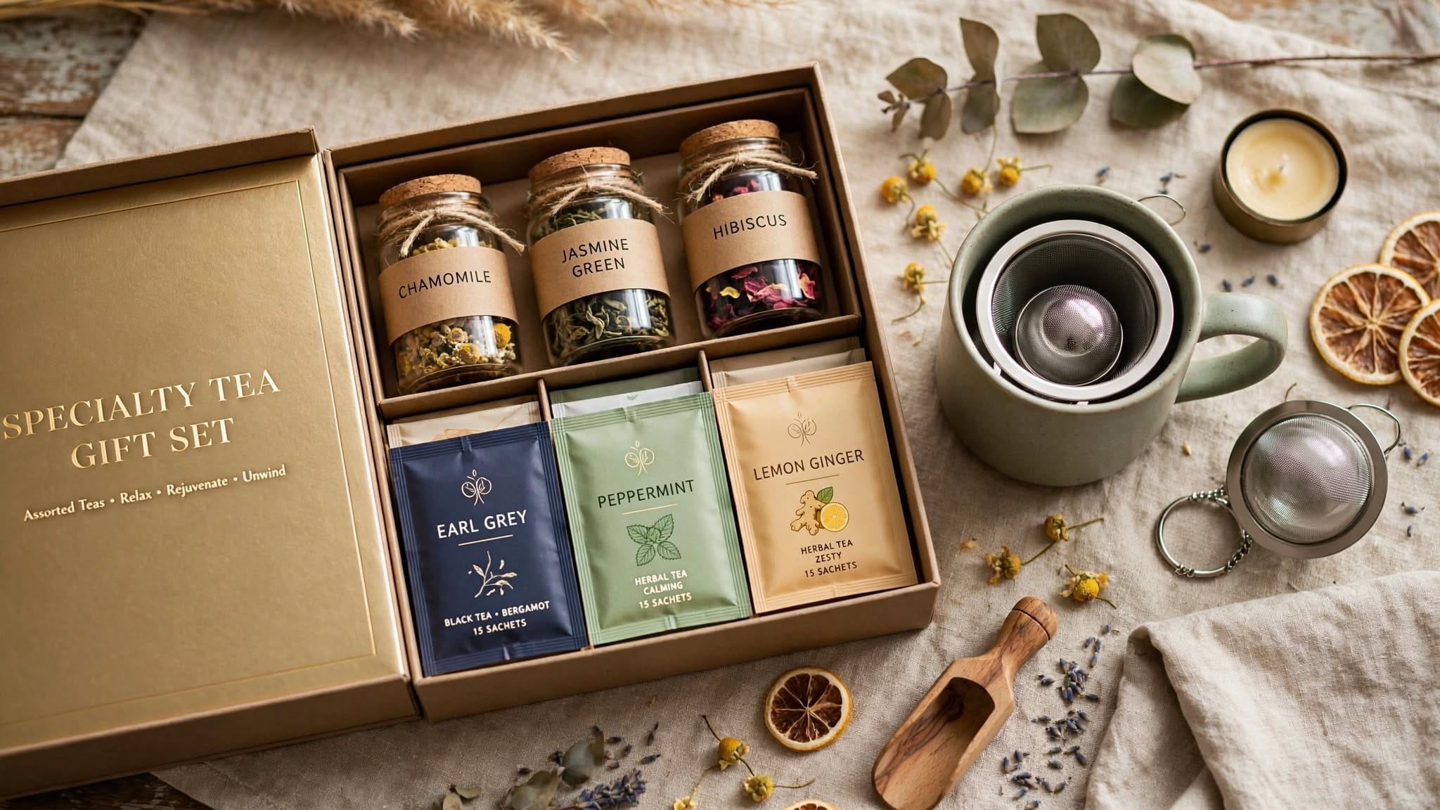 Specialty tea gift set with assorted teas