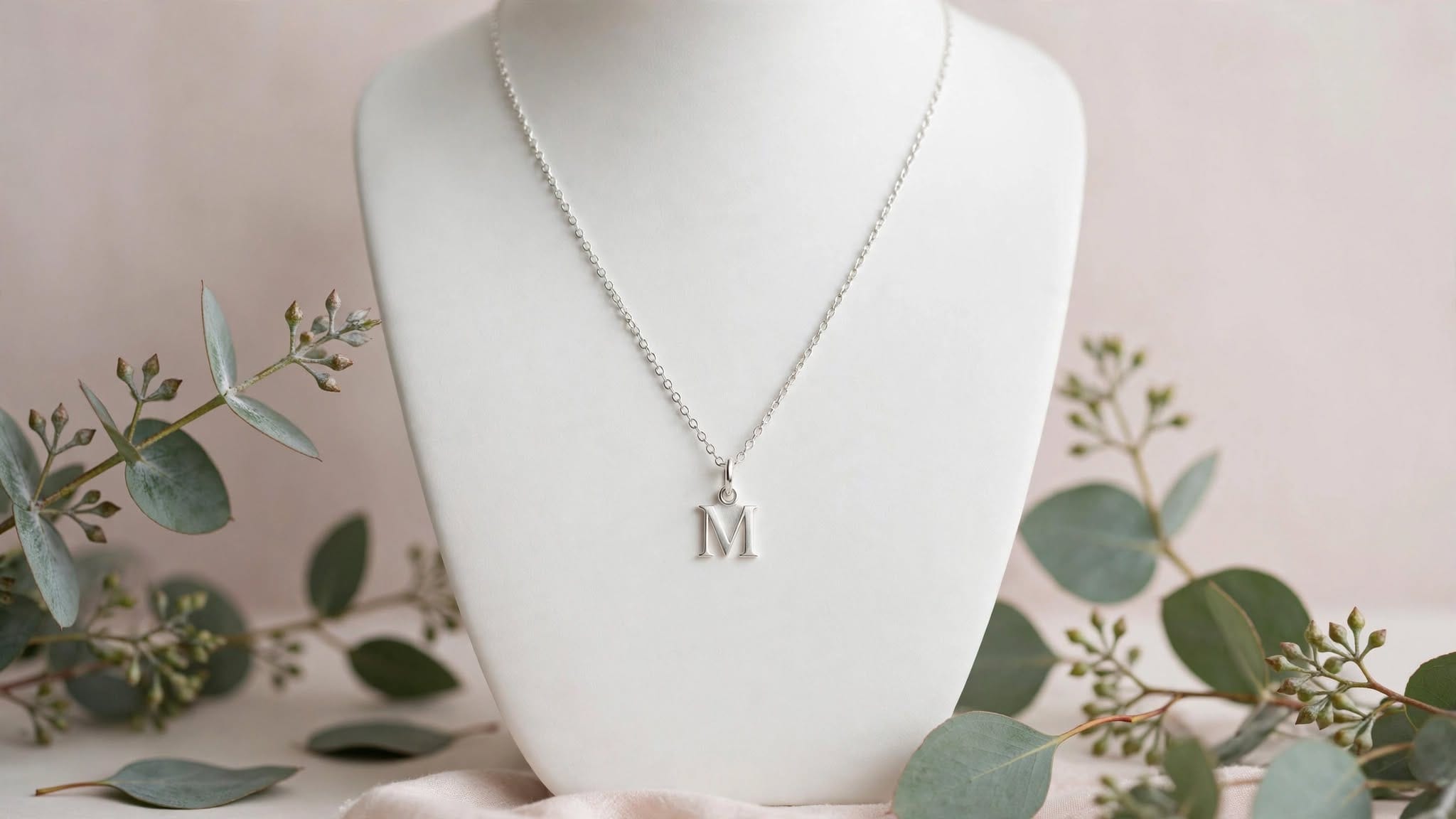 Personalized sterling silver necklace for women