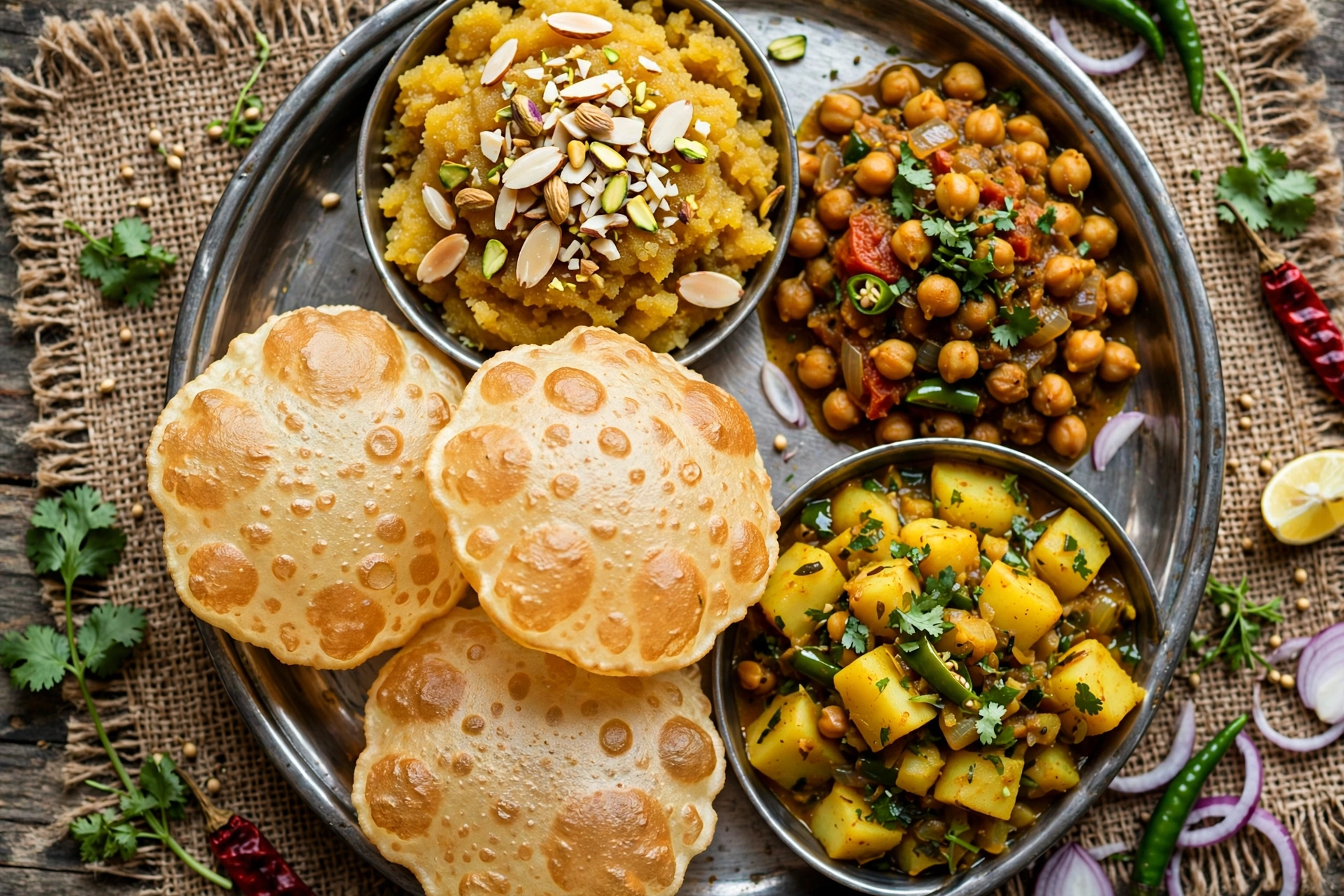 halwa_puri_thali