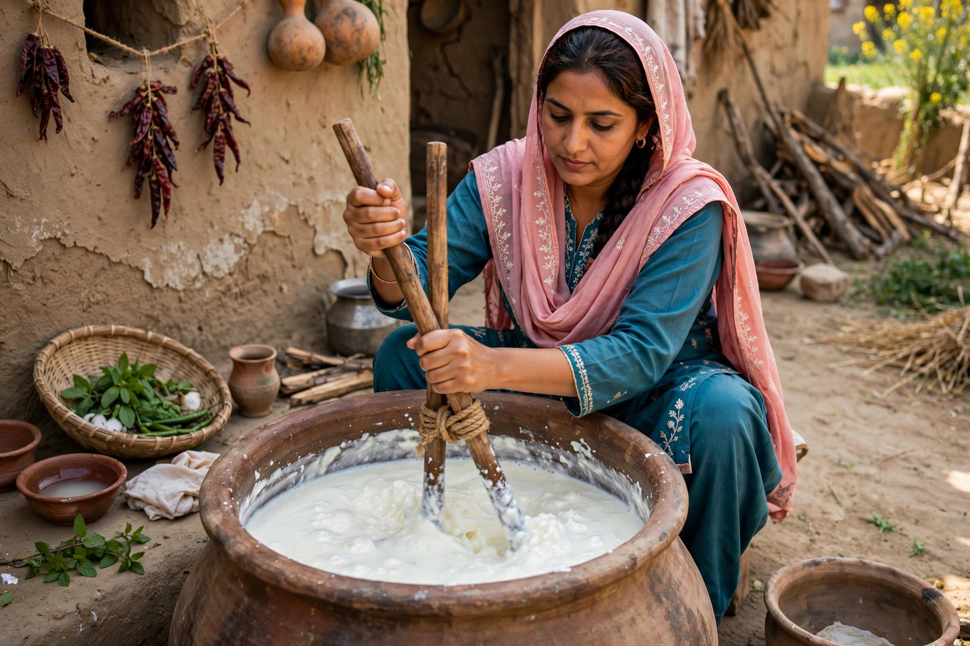 punjabi_lassi_churning